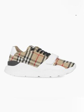 Burberry Regis Check Low Top Sneakers size 38 in Archive Beige